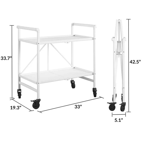 COSCO Indoor/Outdoor Folding Serving Cart with Wheels & Reviews Wayfair